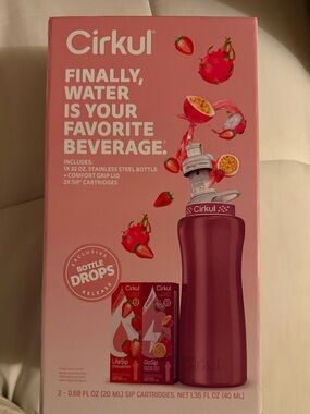 Cirkul Stainless Steel Flavor Bottle in Berry Pink